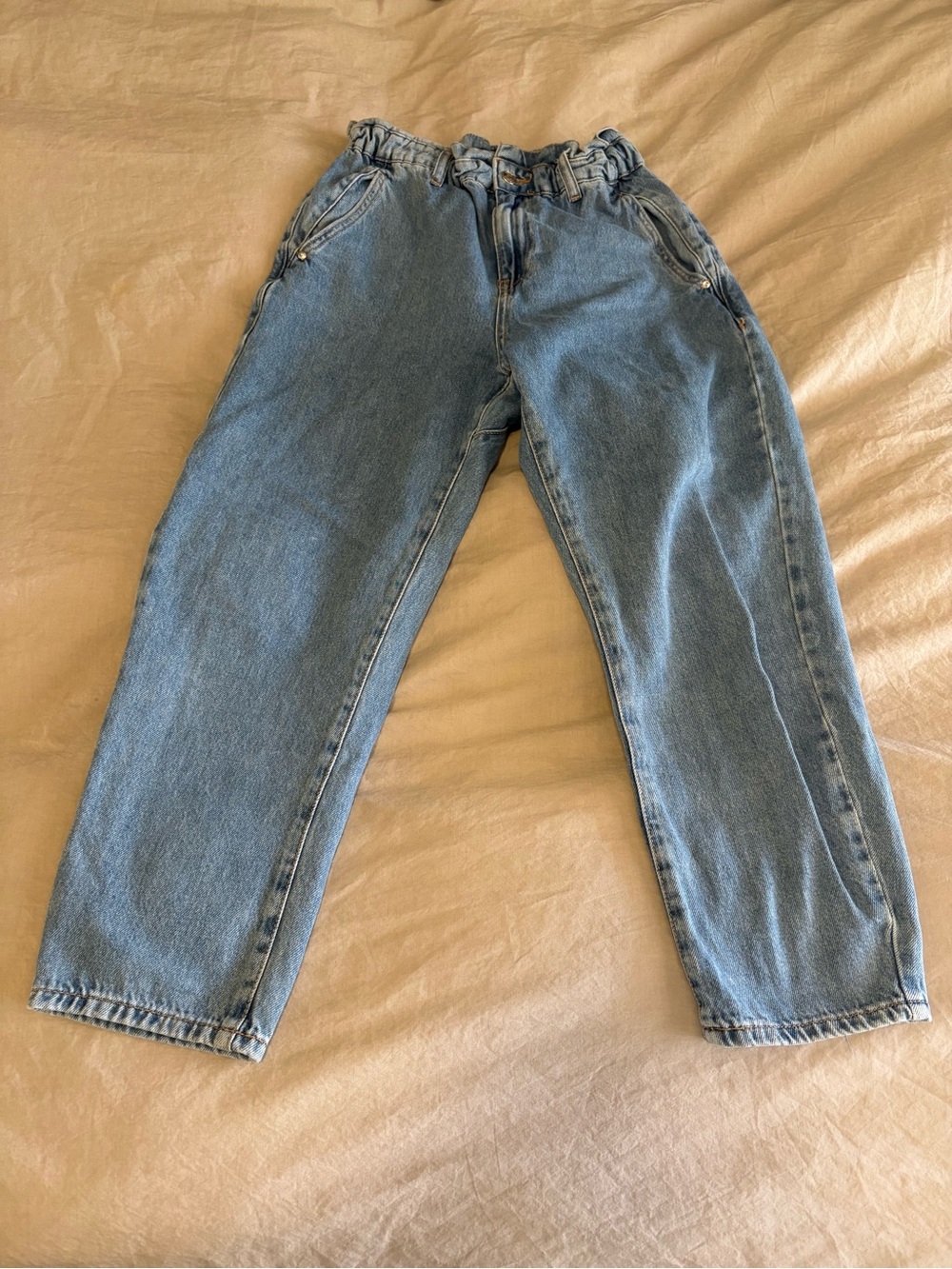 Zara High-Waist Paperbag Jeans